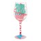 Lolita Barbie Living the Dreamlife Hand Painted Wine Glass 9.1in H